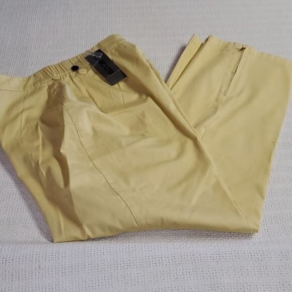 Chico's Design Eden Raffia High Waisted Sz.1 Pants Zippered Side Slit w Pockets - Picture 1 of 12